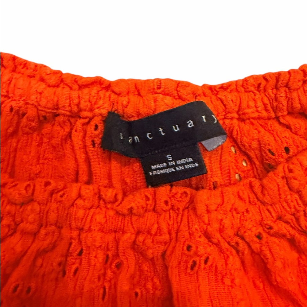 Sanctuary Off-Shoulder Eyelet Blouse - in Sunfire - Picture 5 of 6